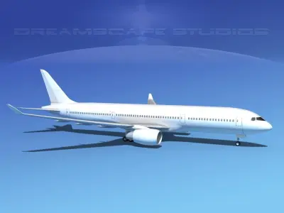 Boeing 787-9 Dreamliner SS Low-poly 3D model