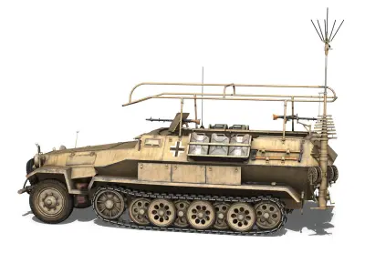 SDKFZ 251 3 - Ausf B - Communications Vehicle - 15PD 3D model