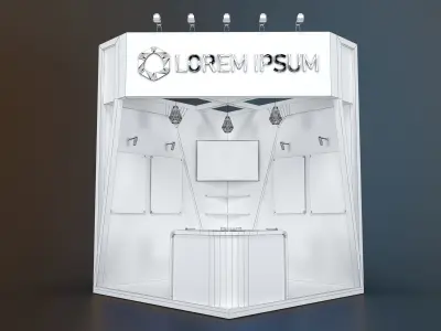 EXHIBITION STAND PACKAGE 04 3D Model Collection