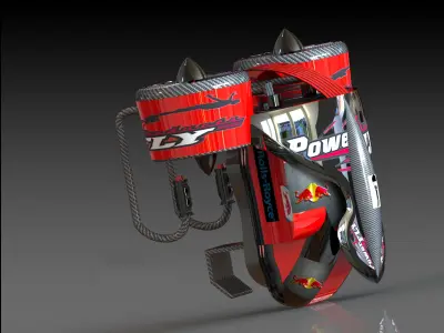 Real aviation industry jet flying backpack 3D print model