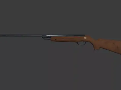 AirGun wooden rifle Low-poly 3D model Soviet Baikal Ij-22 Low-poly 3D model