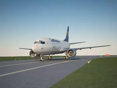 boeing 737 500 lufthansa 3D model