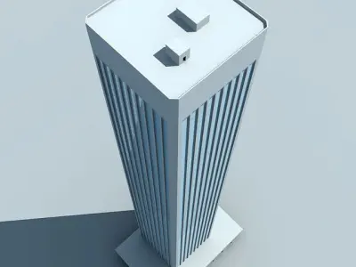Modern City Tower Building 76 3D model