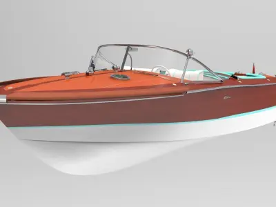 Riva Aquarama 1960 Wooden Speedboat - Detailed 3D model