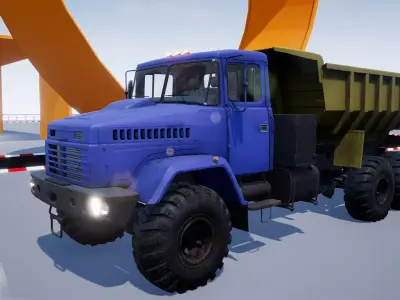 Dump Truck Low-poly 3D model