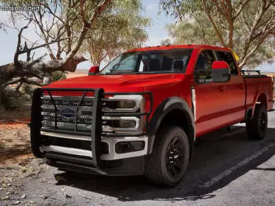 Ford Super Duty F 550 Lariat 2023 with Accessories Rigged for Cinema 4D 3D model