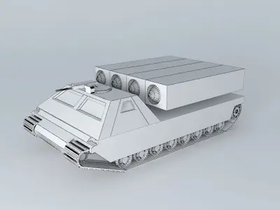 Front artillery missle system BORAN XSS 231 Free 3D model