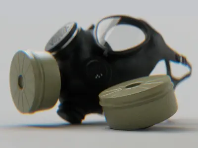 M15 Gasmask - High Detail 3D model