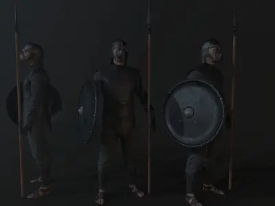 unsullied warrior Low-poly 3D model