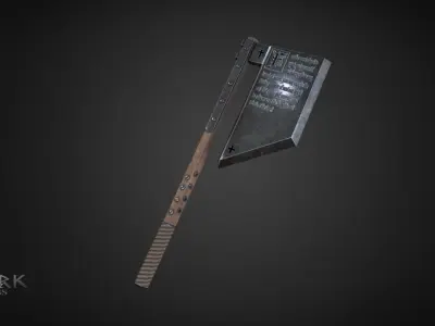 Holy Executioner Axe Low-poly 3D model