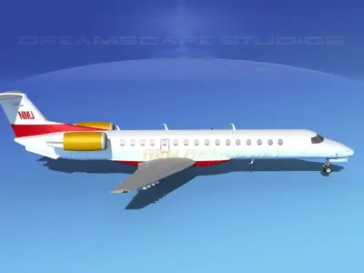 Embraer ERJ-140 New Mexico Jet 3D model