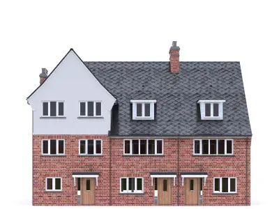 English Brick House 15 Low-poly 3D model