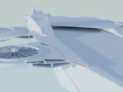 NAVE HELIPUERTO  3D model