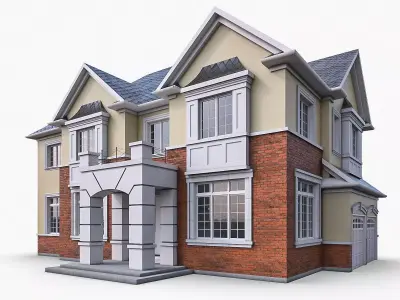 Cottage House 02  Low-poly 3D model