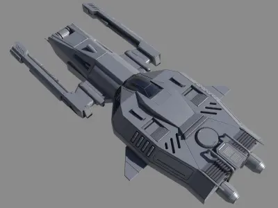 Space Ship SF 3D model