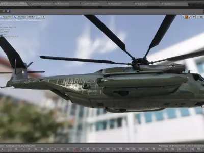 Sikorsky CH 53 Sea Stallion Helicopter Low-poly 3D model