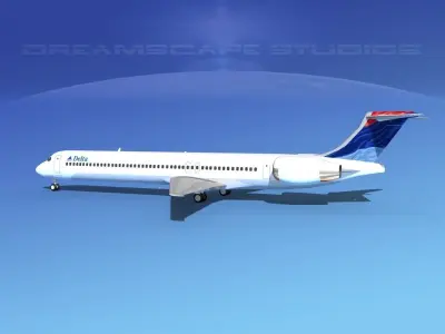 McDonnell Douglas MD83 Delta Airlines 1 3D model