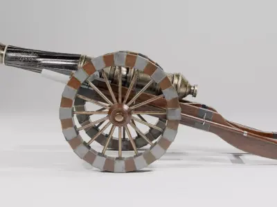 cannon Low-poly 3D model