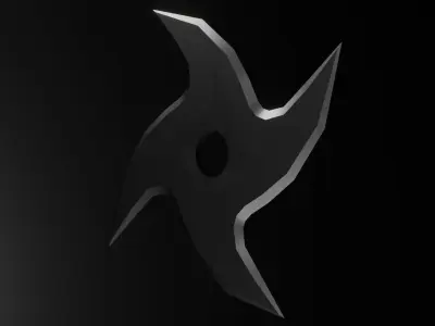 Shoriken k logo Free low-poly 3D model