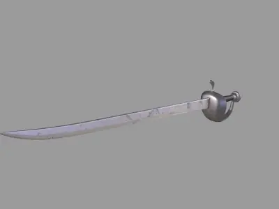 Pirates Saber Low-poly 3D model