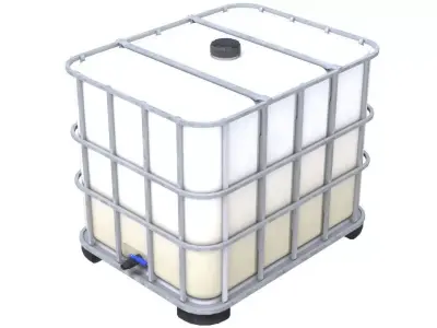Caged IBC Tote 1 Low-poly 3D model