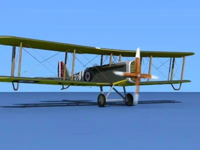 Airco DH-4 V02 Trainer RAF 3D model
