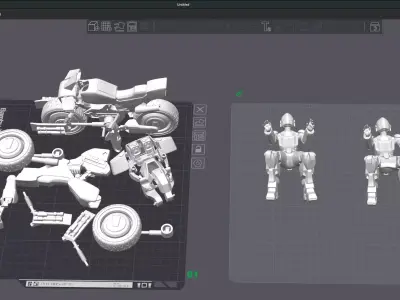 Veritech Cyclone VR-052 Battler  3D Printable Figure 3D print model