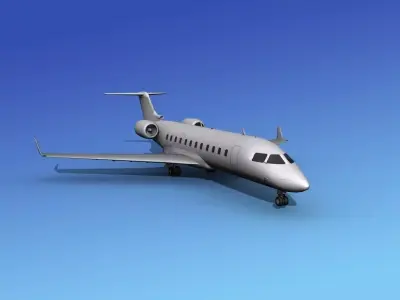 Canadair CRJ200 Unmarked 1 3D model