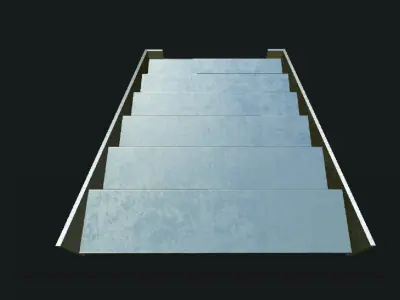 Stairs metal staircase 3D model