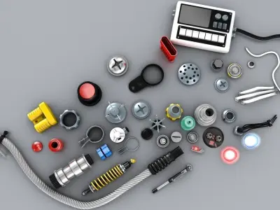 Electronic Technic Parts 3D model