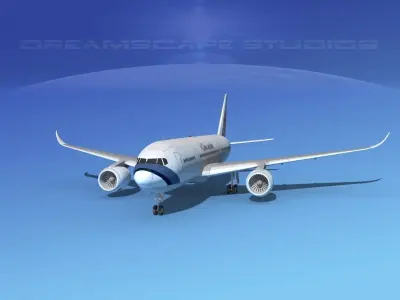 Airbus A350-800 China Airlines 3D model