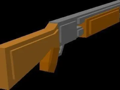 Low Poly Shotgun Low-poly 3D model