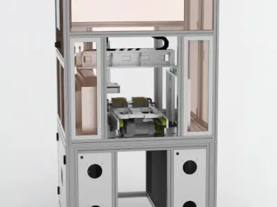 Double station CCD detection machine 3D model