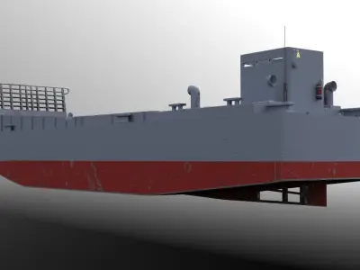 LCM-3 Landing Craft Mechanized - High Detail WWII Vessel Low-poly 3D model