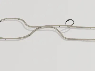 Acrobatic track Low-poly 3D model