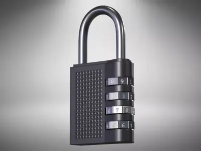 Padlock Low-poly 3D model