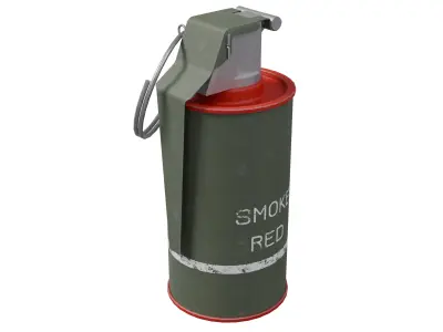 Smoke Grenade - Low Poly Game Ready Low-poly 3D model