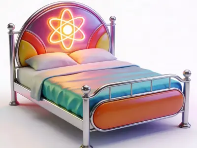 Retro Futuristic Atompunk Furniture Collection 3D Model Pack