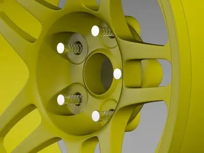 Chevrolet Camaro GS Racecar 2008 rim 3D model