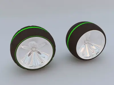 Futuristic Wheel Concept MAX 2011 3D model