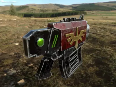 Belial s Storm Bolter Free low-poly 3D model