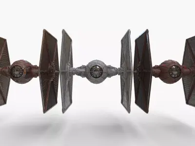Star Wars Imperial Tie Fighter Low-poly 3D model