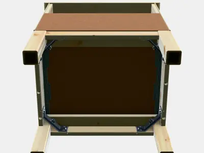 TARVA Nightstand Low-poly 3D model