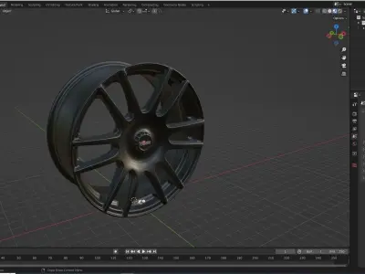 Voxx Pisa Wheel Matte Black Focus ST RSTS 3D model