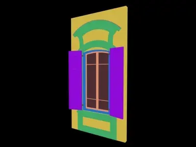Classic 4 window 3D model
