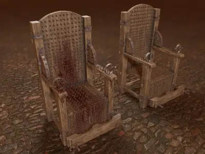 Inquisition - Torture Chair Low-poly 3D model