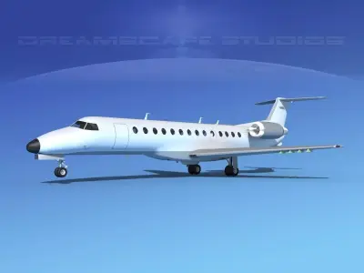 Embraer ERJ-135 Unmarked 1 3D model