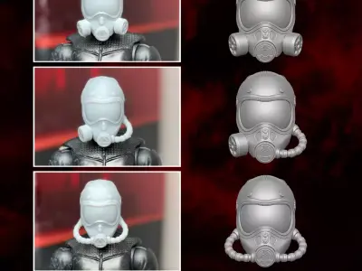 Gas Mask Doom Collection 3D printable files for Action Figures 3D print model