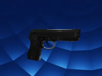 Beretta M9A1 Pistol 3d Model for Gaming  3D model