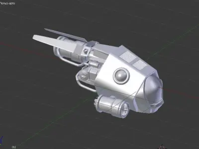  spaceship science space military Low-poly 3D model